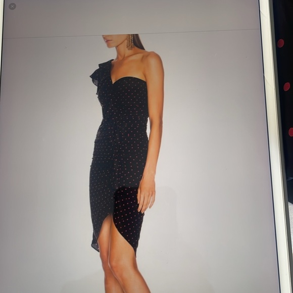 NWT VERONICA BEARD BLACK/RED LEONA DRESS - Picture 6 of 7